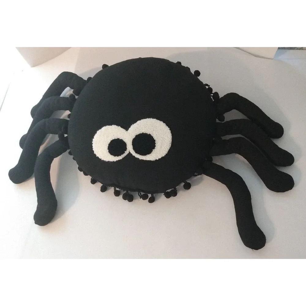 Spider Plushie - Spider Pillow, Halloween Decor Spooky Handmade
